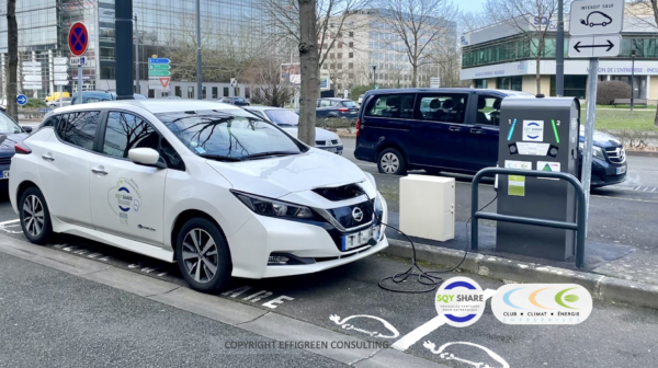 Effigreen Consulting est intervenu en tant qu'assistance à maîtrise d'ouvrage AMO sur le projet d'autopartage inter entreprises de Saint Quentin en Yvelines (vehicule electrique borne sqy rechargement)